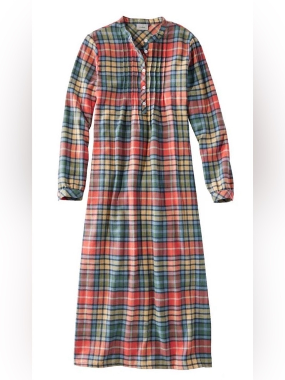Sold Out In Store! LL Bean Women's Scotch Plaid Flannel Nightgown - XL
